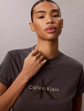 T-shirt Monologo délavé à l&rsquo;acide