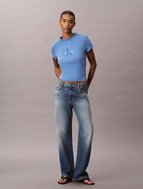 T-shirt Monologo délavé à l&rsquo;acide
