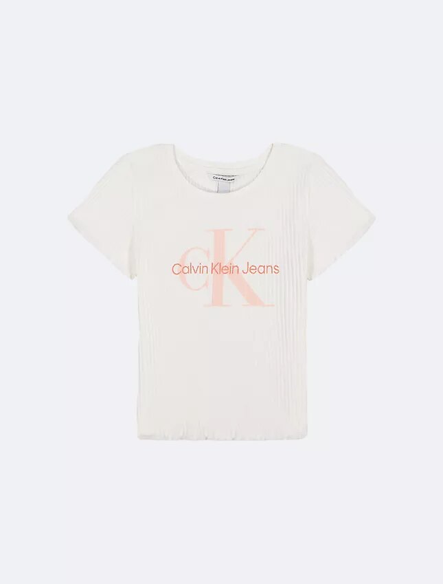 T-shirt Monologo à grosses côtes pour filles T-shirt Monologo à grosses côtes pour filles