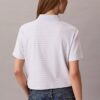 T-shirt polo en coton à bord-côtes T-shirt polo en coton à bord-côtes