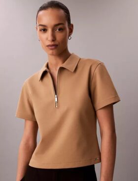 T-shirt polo en ponte