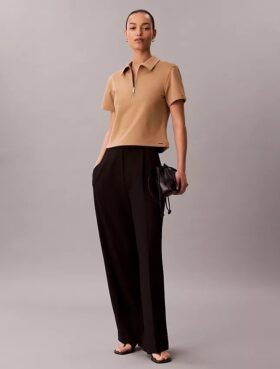 T-shirt polo en ponte