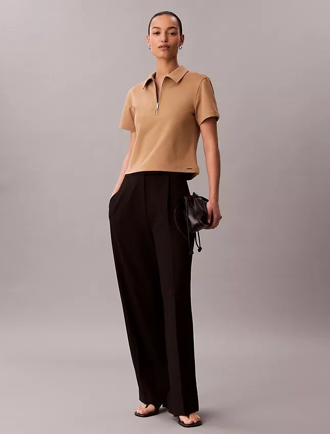 T-shirt polo en ponte T-shirt polo en ponte