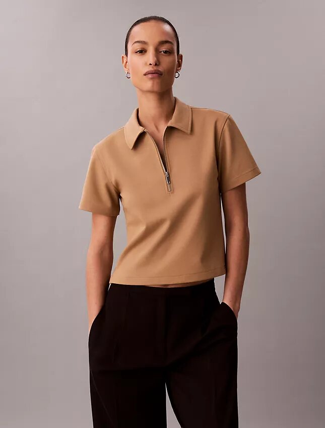 T-shirt polo en ponte T-shirt polo en ponte