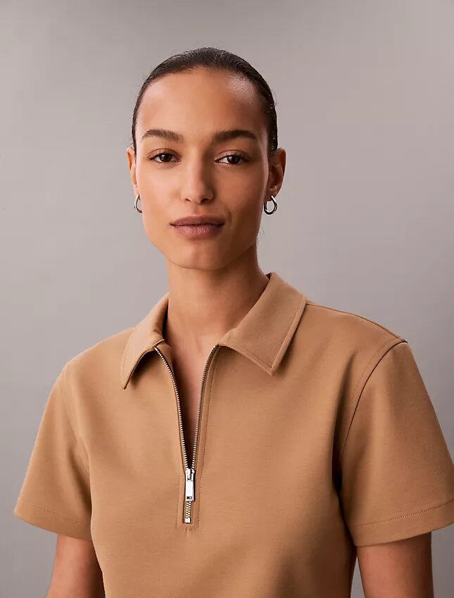 T-shirt polo en ponte T-shirt polo en ponte