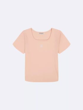 T-shirt pour bébé à col carré pour filles T-shirt pour bébé à col carré pour filles