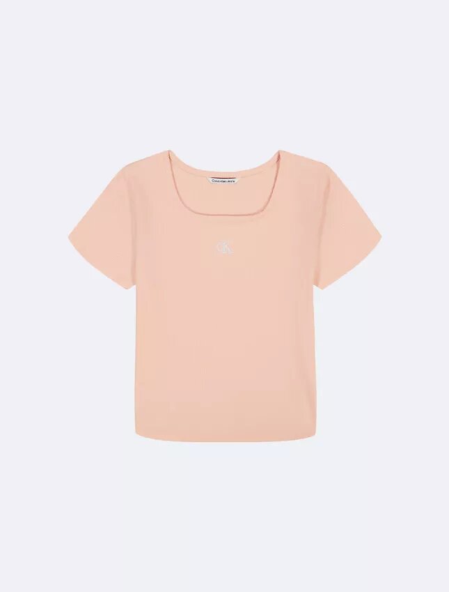 T-shirt pour bébé à col carré pour filles T-shirt pour bébé à col carré pour filles