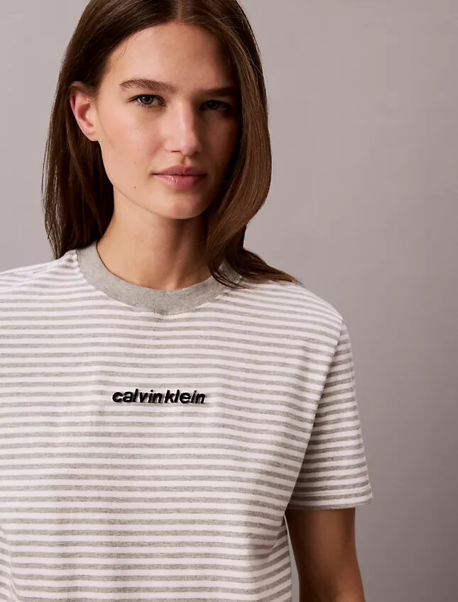 T-shirt rayé avec logo CK T-shirt rayé avec logo CK