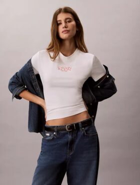 T-shirt slim avec logo