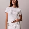 T-shirt slim avec logo en lettres T-shirt slim avec logo en lettres