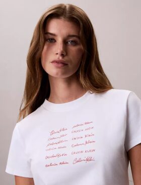 T-shirt slim avec logo en lettres