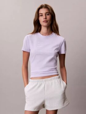 T-shirt slim avec logo en lettres