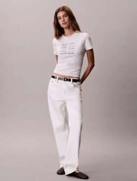 T-shirt slim avec logo en lettres