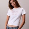 T-shirt slim avec logo en lettres T-shirt slim avec logo en lettres