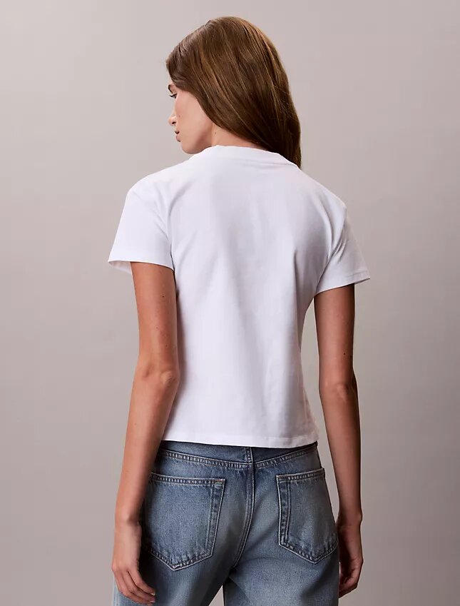 T-shirt slim avec logo en lettres T-shirt slim avec logo en lettres