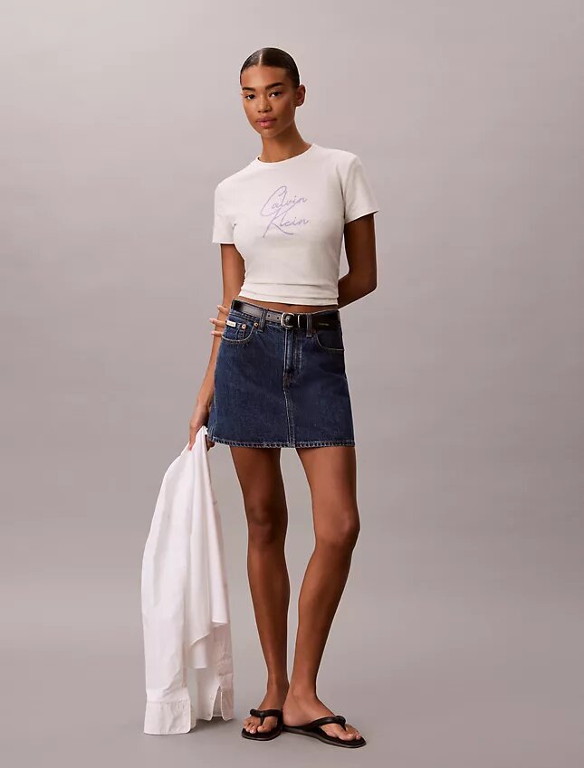 T-shirt slim avec logo en relief T-shirt slim avec logo en relief