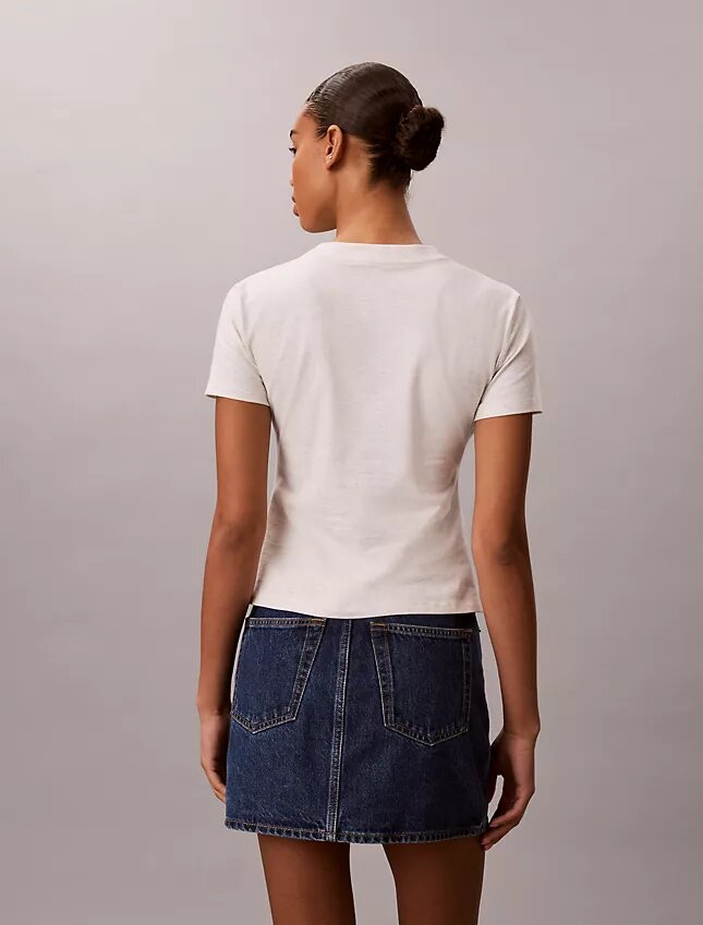 T-shirt slim avec logo en relief T-shirt slim avec logo en relief