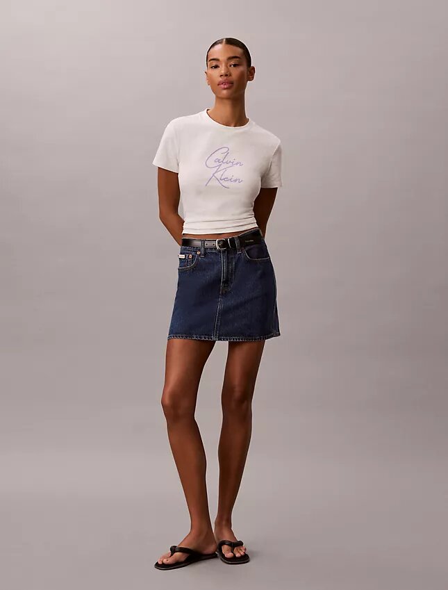 T-shirt slim avec logo en relief T-shirt slim avec logo en relief