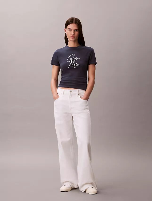 T-shirt slim avec logo en relief T-shirt slim avec logo en relief