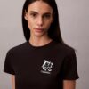 T-shirt slim avec logo floral T-shirt slim avec logo floral