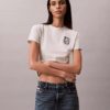 T-shirt slim avec logo floral T-shirt slim avec logo floral