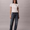 T-shirt slim avec logo floral T-shirt slim avec logo floral