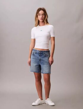 T-shirt slim en Modal stretch avec logo Monogram