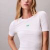 T-shirt slim en Modal stretch avec logo Monogram T-shirt slim en Modal stretch avec logo Monogram