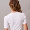 T-shirt slim en Modal stretch avec logo Monogram T-shirt slim en Modal stretch avec logo Monogram