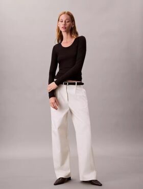T-shirt slim en Modal stretch côtelé