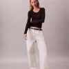 T-shirt slim en Modal stretch côtelé T-shirt slim en Modal stretch côtelé