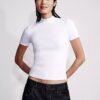 T-shirt slim à encolure ronde et découpes T-shirt slim à encolure ronde et découpes