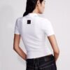T-shirt slim à encolure ronde et découpes T-shirt slim à encolure ronde et découpes