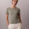 T-shirt slim froncé T-shirt slim froncé