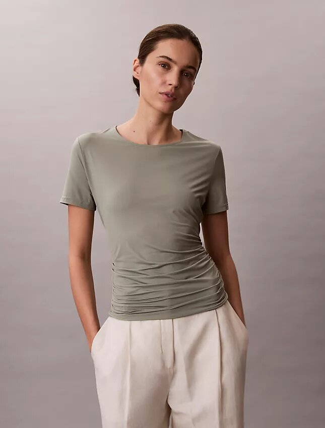 T-shirt slim froncé T-shirt slim froncé