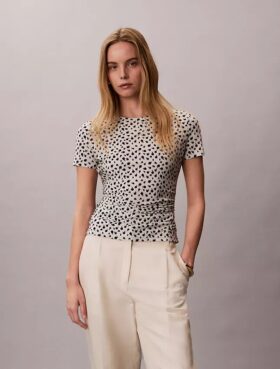 T-shirt slim froncé T-shirt slim froncé