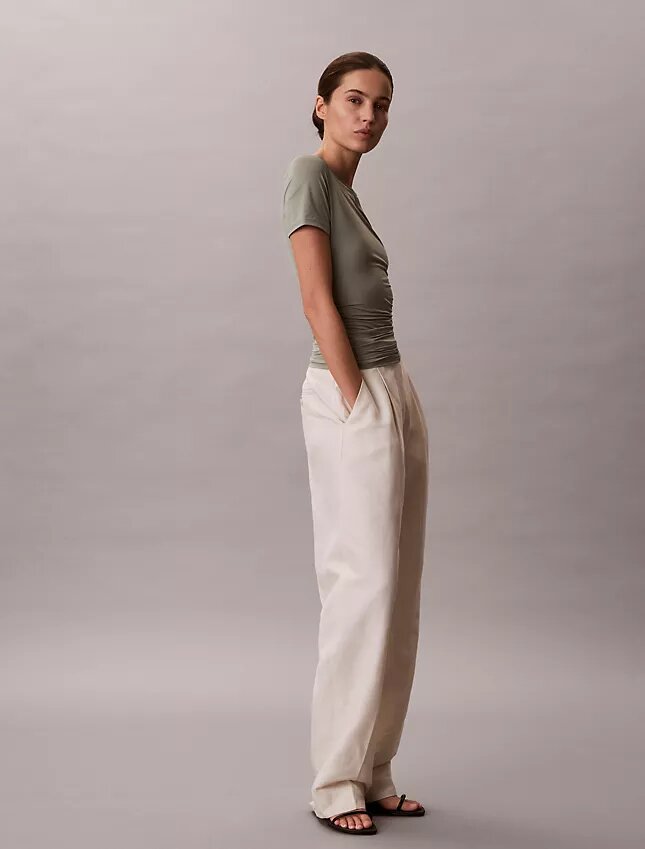 T-shirt slim froncé T-shirt slim froncé