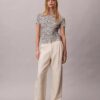 T-shirt slim froncé T-shirt slim froncé