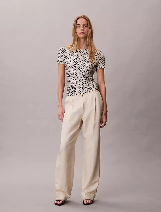 T-shirt slim froncé T-shirt slim froncé