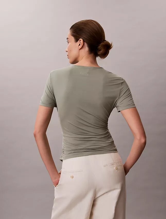 T-shirt slim froncé T-shirt slim froncé