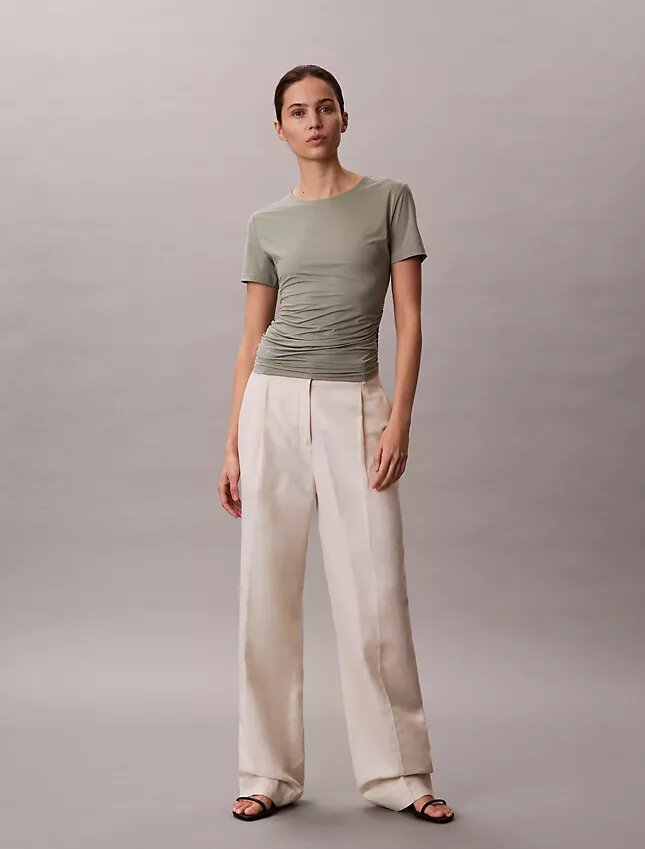 T-shirt slim froncé T-shirt slim froncé