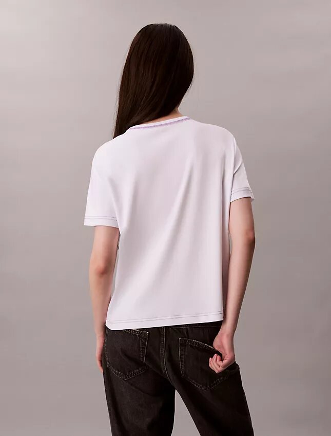 T-shirt slim à logo brodé T-shirt slim à logo brodé