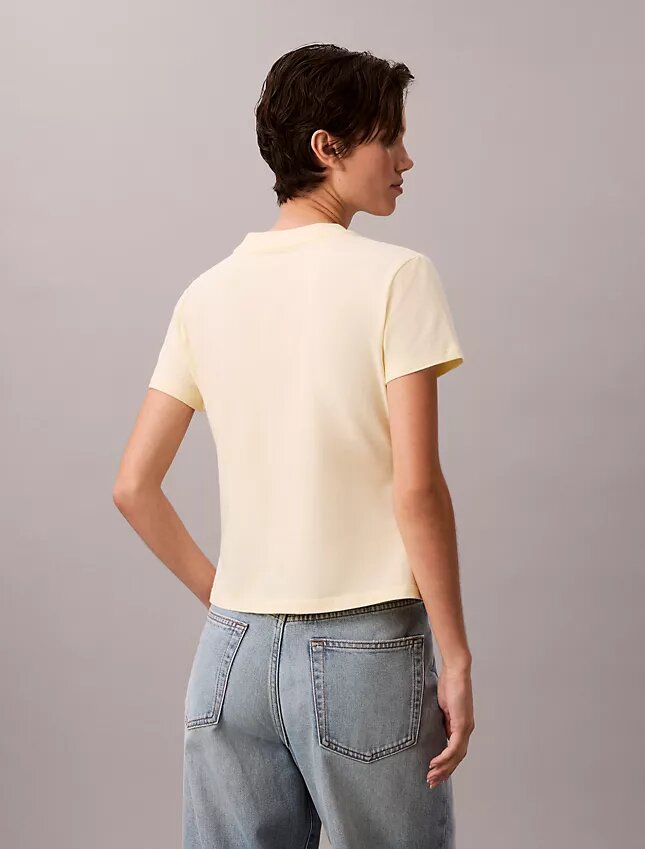 T-shirt slim à logo contrasté T-shirt slim à logo contrasté