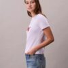 T-shirt slim à logo divisé T-shirt slim à logo divisé