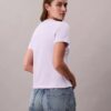 T-shirt slim à logo divisé T-shirt slim à logo divisé