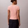 T-shirt slim à logo et côtes profilées T-shirt slim à logo et côtes profilées