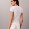 T-shirt slim à logo et côtes profilées T-shirt slim à logo et côtes profilées