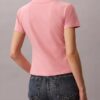T-shirt slim à logo incurvé T-shirt slim à logo incurvé