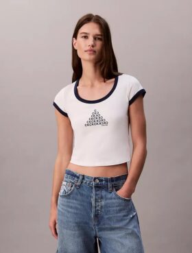 T-shirt slim à motif graphique avec logo Monogram