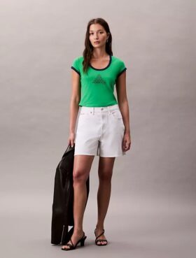 T-shirt slim à motif graphique avec logo Monogram